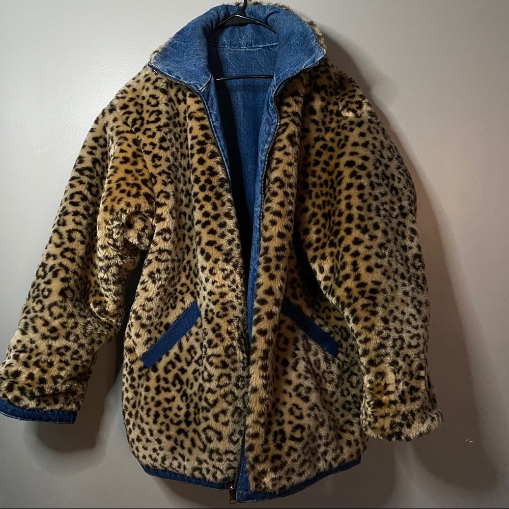 Heavy winter reversible vintage jacket coat